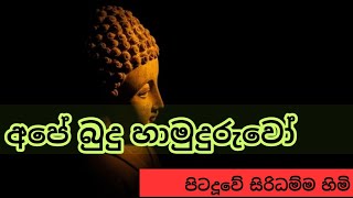 අපේ බුදු හාමුදුරුවෝ || පිටදූවේ සිරිධම්ම හිමි