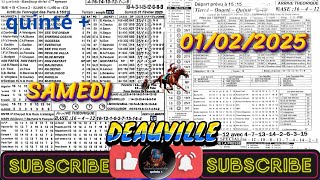 @programme quinté pronostics DEAUVILLE SAMEDI  01/02/2025