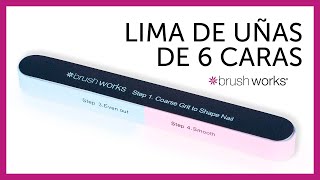 LIMA DE 6 PASOS Brushworks para dar forma y brillo a las uñas