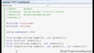 Easy Programming - Beginner C++ Tutorial - Using Header Files (.h Files) (26)