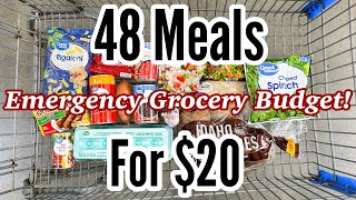 48 MEALS FOR $20 | Quick & EASY Cheap Meal Ideas | Emergency Grocery Budget Shopping | Julia Pacheco