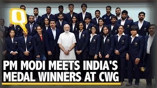 PM Narendra Modi Meets India's Medal Winners at CWG 2018 | The Quint