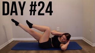 Day #24 30 Min Daily Pilates 30 Day Workout Challenge At Home No Equipment