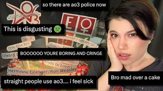 an AO3 cake started a fanfic war