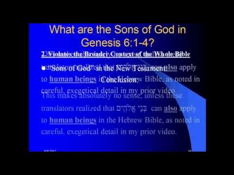 What Are The Sons Of God In Genesis 6 1 4 Part 4 Youtube