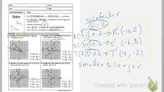 9.5 Notes - Transformations Dilations