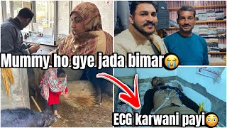 Mummy ho gye jada Bimar😭,Kaku di ECG Karwani payi😳