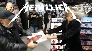 Give it to me! Metallica - Hardwired...To Self-Destruct! Midnight signing hmv London, UK