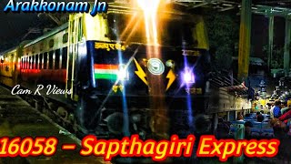 16058–Sapthagiri Express Arrived At Arakkonam Jn with Announcement| Tirupati#trainvideos  #camrviews