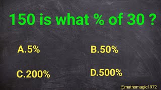 Finding the Percentage - What is 150 out of 30?\