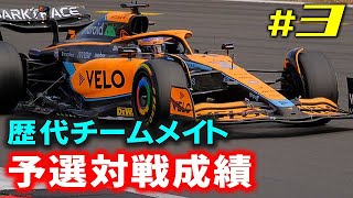 【F1 2022】マクラーレンのシートを喪失したリカルドの歴代チームメイトとの予選対戦成績！