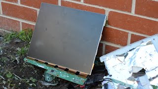 Smashing an Indestructible Super Tough Heavy Titanium Security Tank HP Monitor