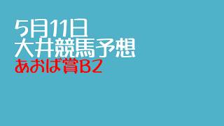 ２０１８年５月１１日 大井競馬予想 あおば賞Ｂ２