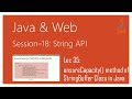 String API in Java | #35 | ensureCapacity() method of StringBuffer Class in Java