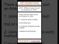 JAVA : What are the different ways to sort an ArrayList in Java?