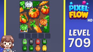 Pixel Flow Level 709 Solution Walkthrough
