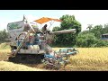 รถเกี่ยวข้าว ศิษย์เจริญการช่าง ดันข้าวหอมปทุม combine harvester