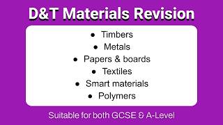 All of MATERIALS explained | GCSE & A-Level Design Technology