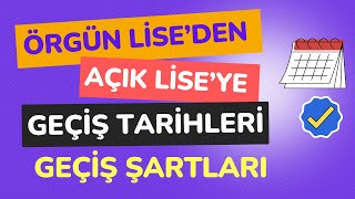 Açık Liseye Geçiş Şartları 2024-2025 Eğitim Yılı 2. Dönem. Açık Liseye Geçiş Nasıl Yapılır?