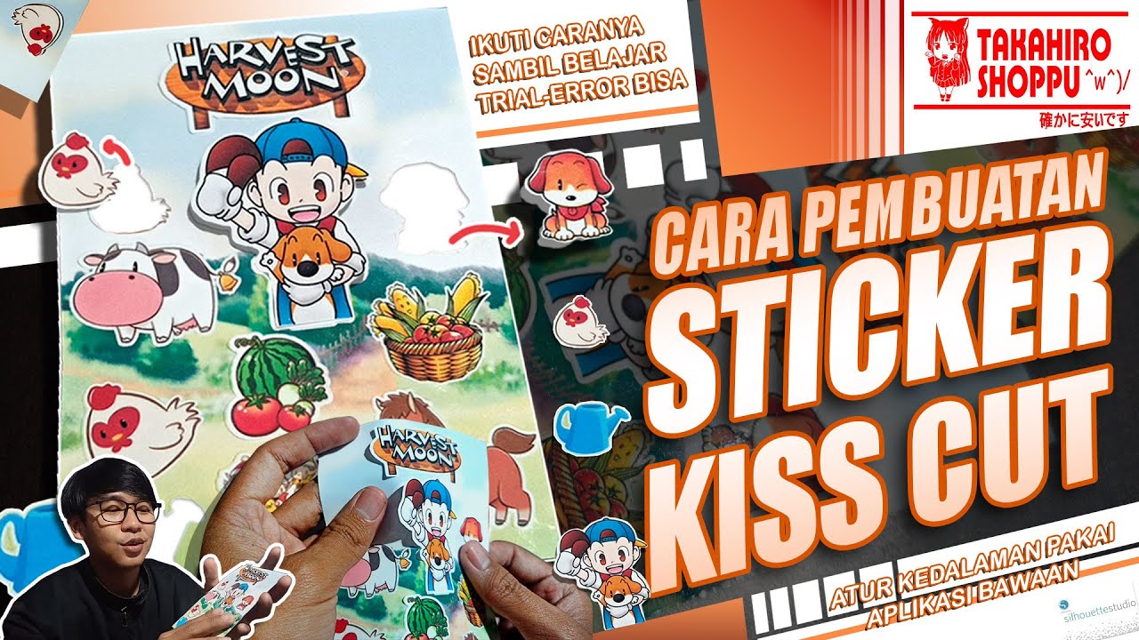 CARA PEMBUATAN STIKER KISS CUT UNTUK PEMULA - YouTube