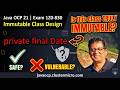 Java OCP 21 (1Z0-830) | OOP | Immutable Class Design — Five Rules & Defensive Copies