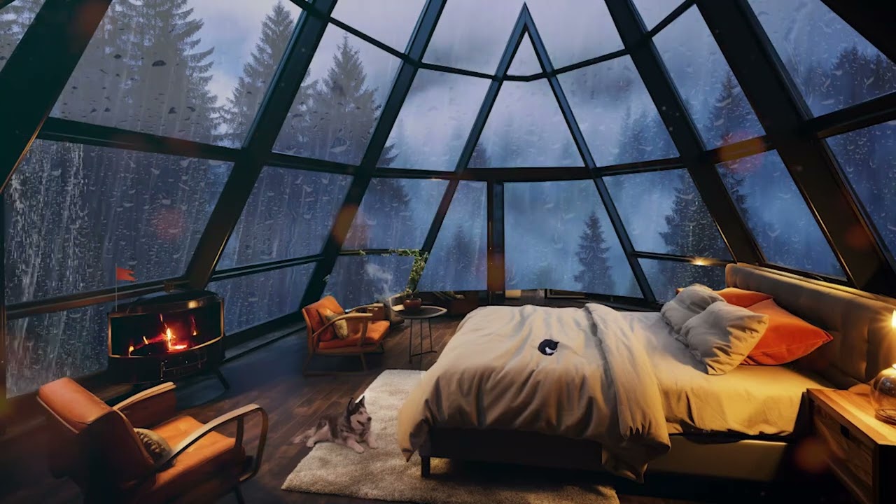 Beautiful Rain Sounds For Sleeping - Cozy Cabin Ambience With Heavy ...