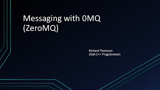 Messaging with 0MQ (ZeroMQ)
