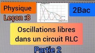 oscillations libres dans un circuit RLC série : 2 bac (partie 2) الأولى بكالوريا