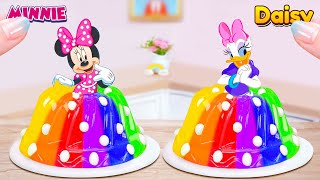 Cutest Disney Princess Jelly Cake 🌈 Miniature Rainbow Cake Jelly Decorating Ideas 👑 Cake Gems