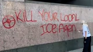 ‘Kill your local ICE agent’: ‘No King’s’ protester defaces federal building with disturbing message