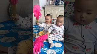 the funny cute twins babies overload playing happy