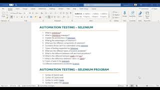 Selenium Assignment Part I