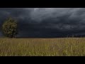 Summer Thunderstorm in Windy Field | Calm Before the Storm | 3 HOURS