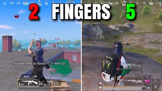 2 FINGERS VS 5 FINGERS CHALLENGE | Fingers Matters for SKILLS? | PUBG Mobile