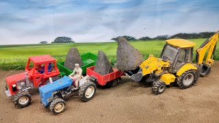Mini tractor transporting | Radha Krishna Trolly |muddy tractor making| tractor framar@toysforkhenla