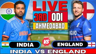 IND vs ENG 3rd ODI, Live Match Score \u0026 Commentary | India vs England Live, Champions Trophy 2025