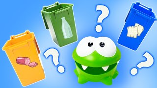 I giocattoli di Om Nom - Pulizia della casa e raccolta differenziata! Video per bimbi