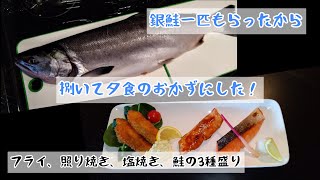 銀鮭捌いて定番の夕食おかず 3品 / カナダでワクチン接種すると今なら○○貰える話。【カナダ生活】How to cook Coho Salmon / japanese cooking