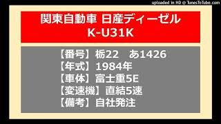 【バス走行音】関東自動車_日産ディーゼルK-U31K_直結5速_栃22あ1426