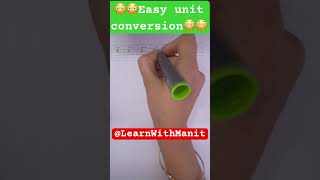 Unit Conversion Chart Math Hack | #LearnWithManit #shorts #shortsfeed #viral #maths #fyp