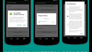 ANDROID MATERIAL DIALOGS