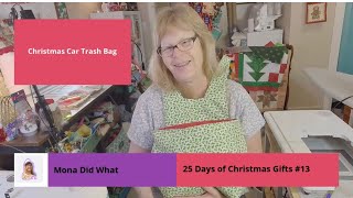 Sewing a Christmas Car Trash Bag free pattern by MoreMeKnow