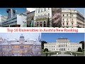 Top 10 UNIVERSITIES IN AUSTRIA New Ranking | University of Austria