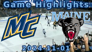 Maine vs Merrimack 2024-11-01 Game Highlights