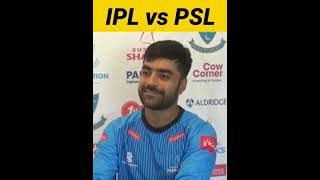 Rashid Khan on IPL vs PSL 😱 #shorts #cricketuber #rashidkhan #ipl #psl #iplvspsl #cricket #indvspak