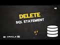 How to use the DELETE SQL DML statement in Oracle SQL | Oracle Live SQL