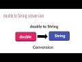double to String conversion in java | Java Convert double to String