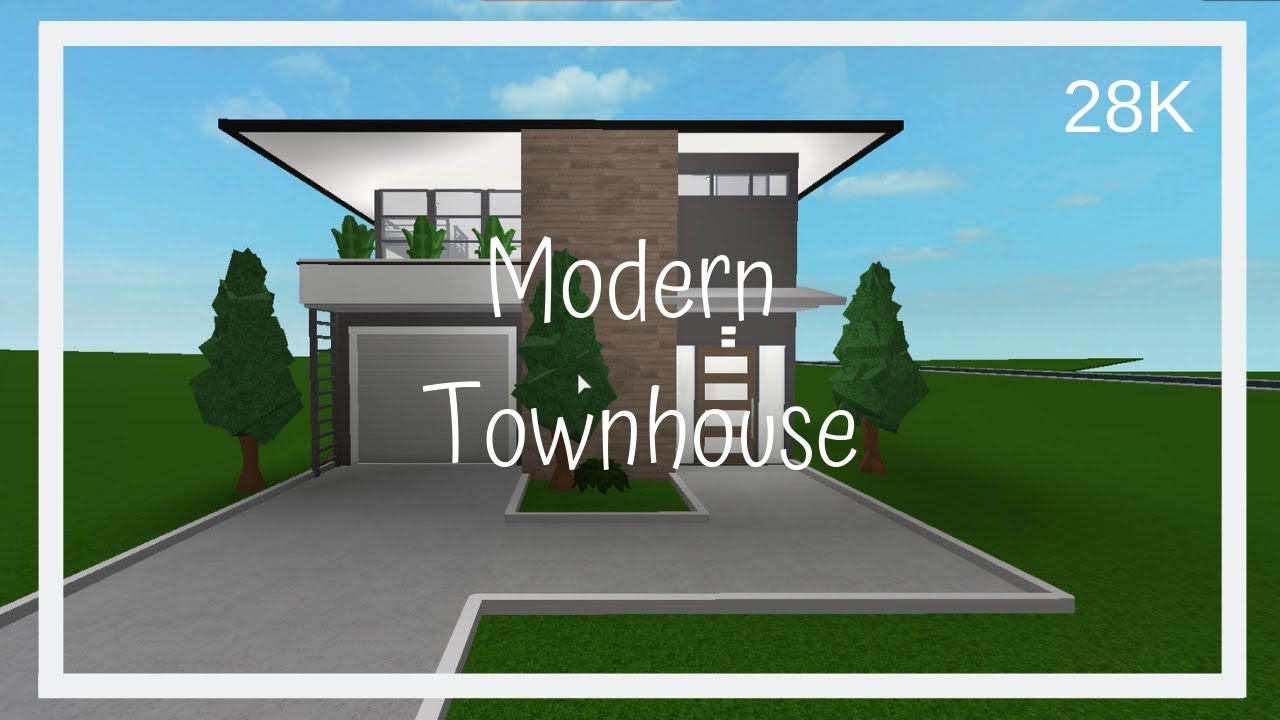 Bloxburg Modern Townhouse 28k Youtube
