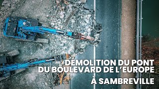 Sambreville : Démolition du pont situé Boulevard de l’Europe