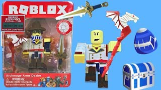 Roblox Toys Archmage Arms Dealer Series 4 Code Item Unboxing Toy Review - roblox series 2 mad studio mad pack toy unboxing and review